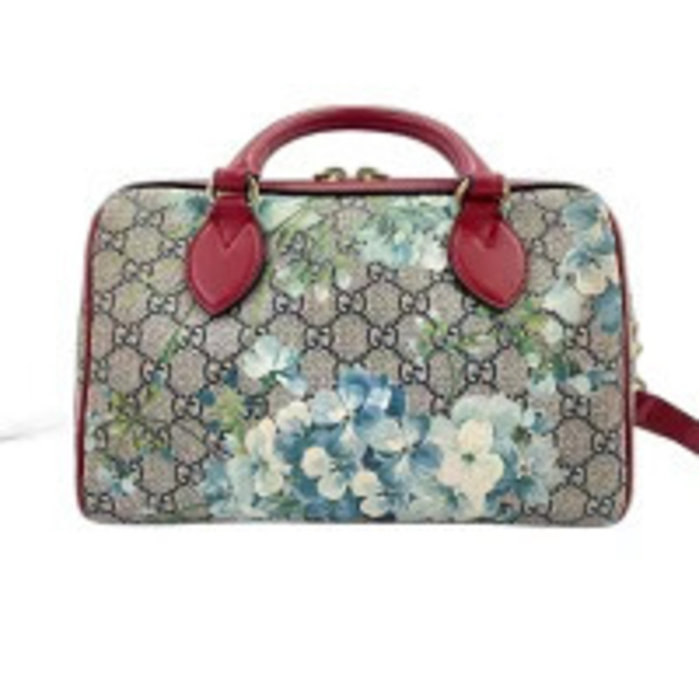 Gucci Canvas GG Blooms Handbag Red